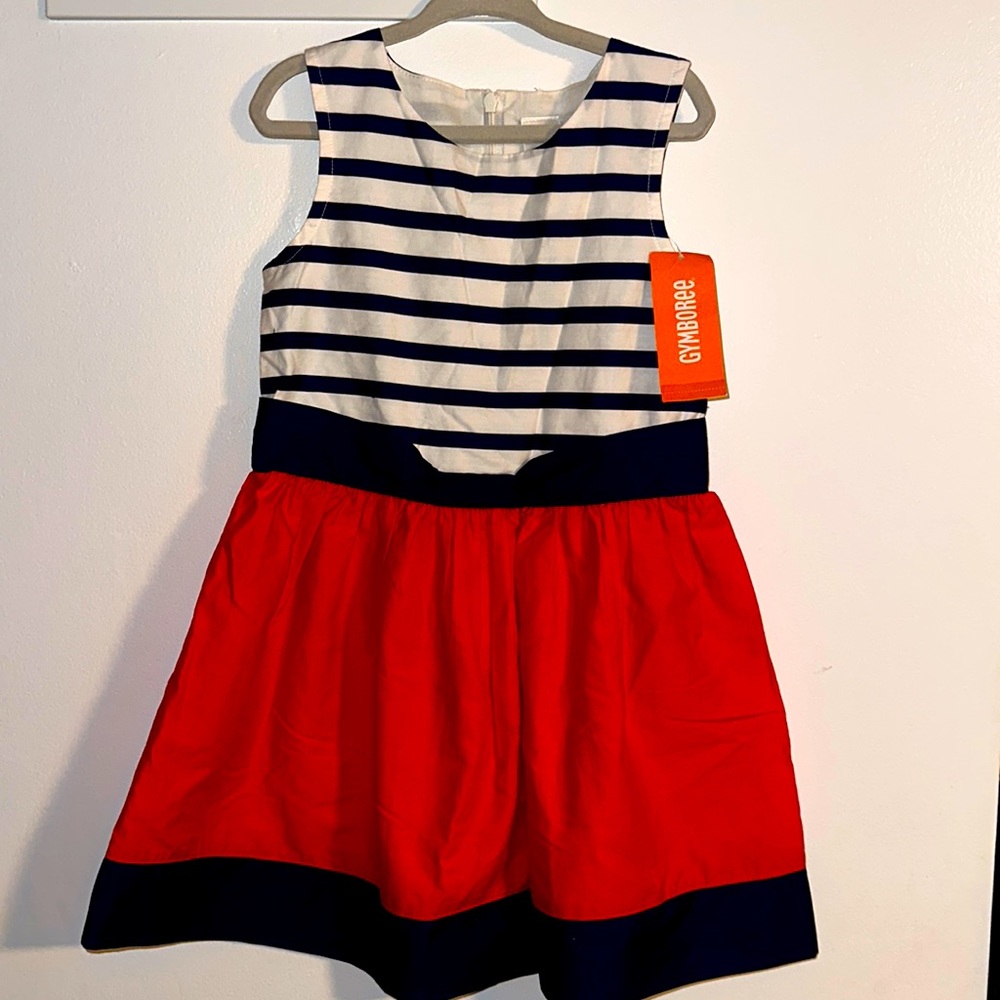 2014 Nwt Gymboree Red and Navy Blue Dress